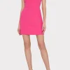 Cocktail Dresses-MILLY Adella Cady Mini Dress Pink