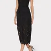 Guest Of Dresses-MILLY Adrienne Roja Lace Midi Dress Black