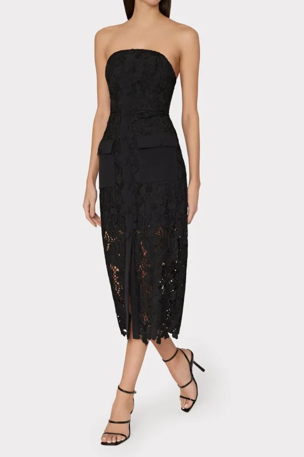 adrienne_roja_lace_midi_d_2.webp Jumpsuits & Rompers-MILLY Adrienne Roja Lace Midi Dress Black