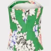 Jumpsuits & Rompers-MILLY Aiden Petals In Bloom Strapless Top Green Multi