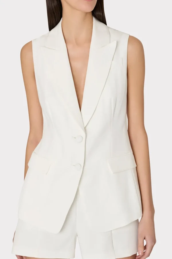 alba_sleeveless_blazer_4.webp Coats & Jackets-MILLY Alba Sleeveless Blazer White