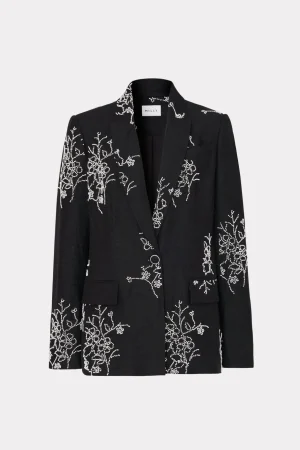alexa_beaded_embroidery_b_0-3.webp Matching Sets-MILLY Alexa Beaded Embroidery Blazer Black