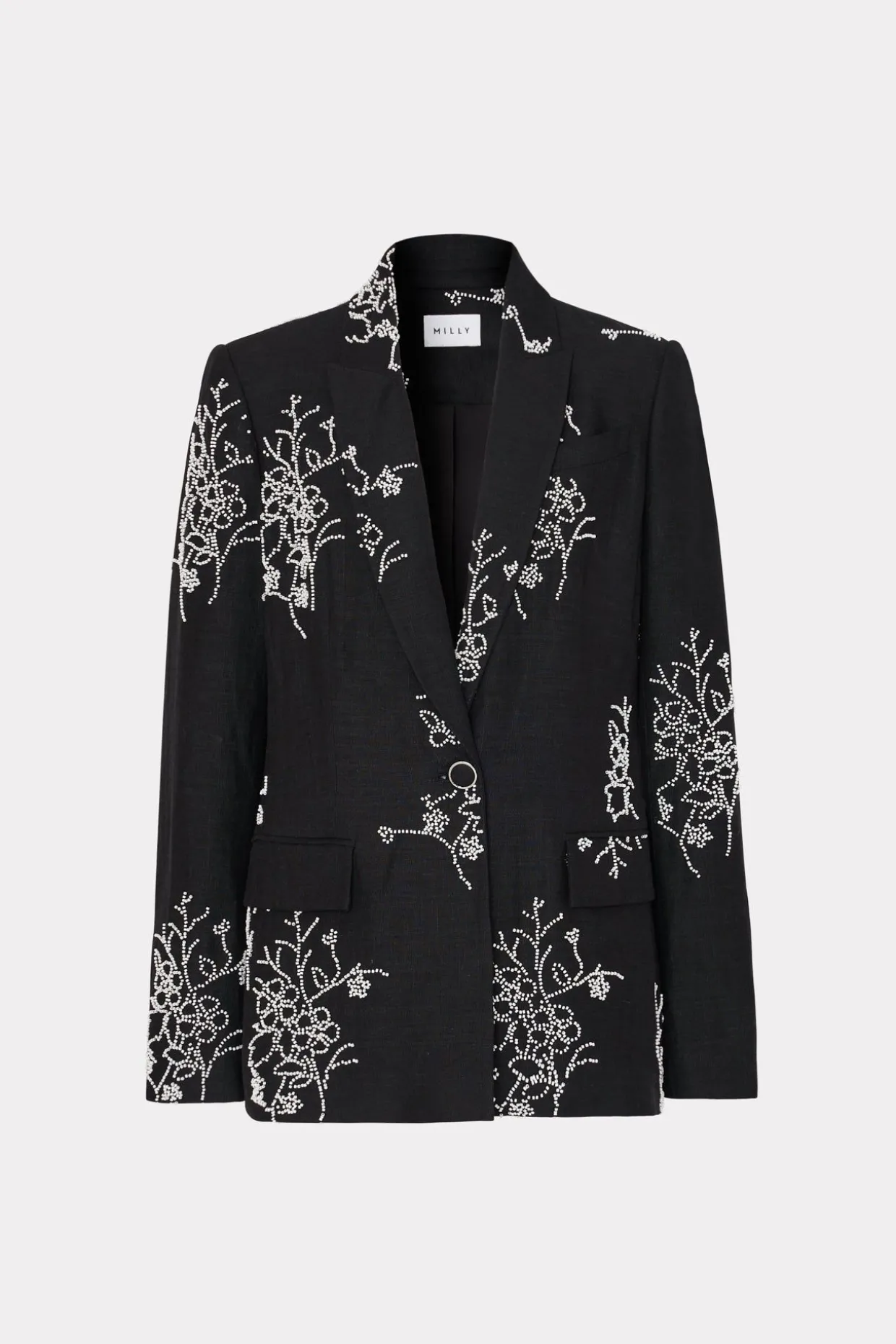alexa_beaded_embroidery_b_0.webp Coats & Jackets-MILLY Alexa Beaded Embroidery Blazer Black