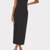 Jumpsuits & Rompers-MILLY Allison 3D Rosette Cady Midi Dress Black