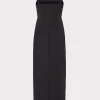 Guest Of Dresses-MILLY Allison 3D Rosette Cady Midi Dress Black