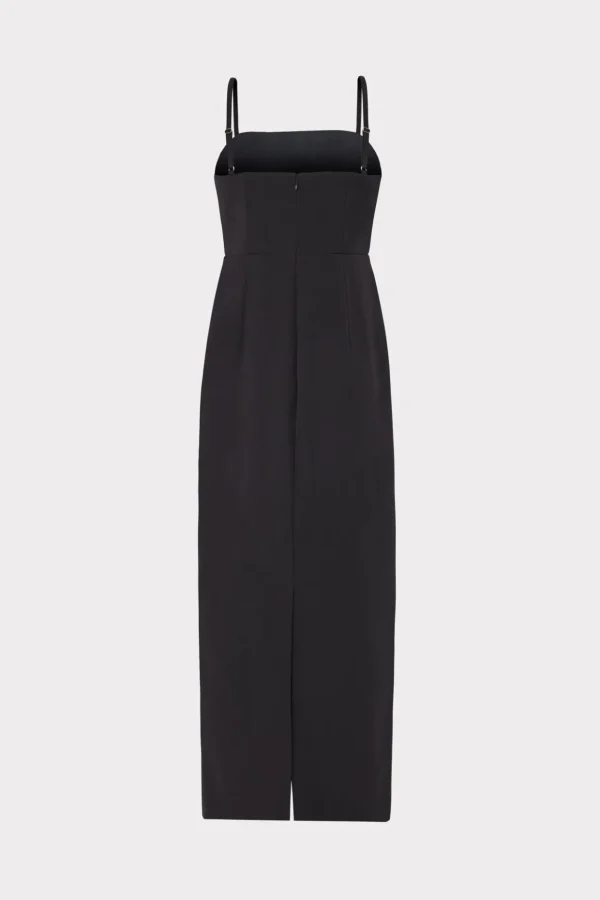 allison_d_rosette_cady_mi_3-2.webp Cocktail Dresses-MILLY Allison 3D Rosette Cady Midi Dress Black