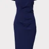 Cocktail Dresses-MILLY Ally Cocktail Dress Navy