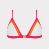 Jumpsuits & Rompers-MILLY Amalfi Color Block Bikini Top Pink Multi