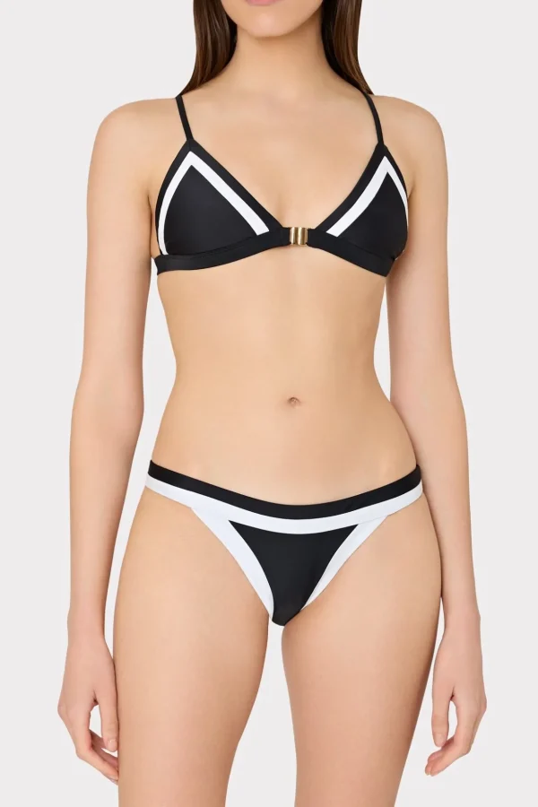 Jumpsuits & Rompers-MILLY Amalfi Color Block Bikini Bottom Black Multi