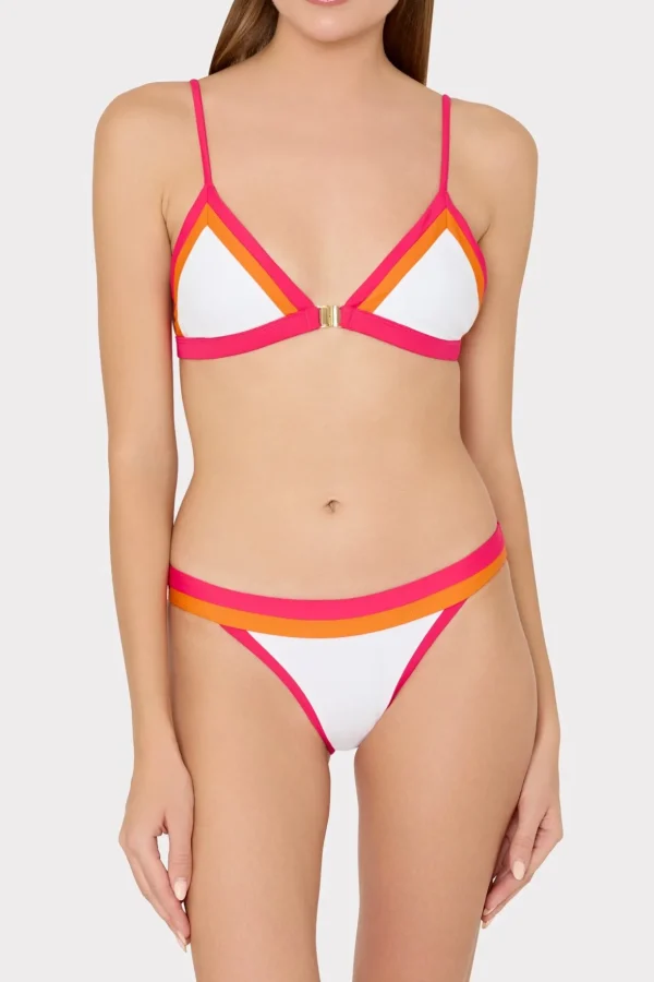 Jumpsuits & Rompers-MILLY Amalfi Color Block Bikini Bottom Pink Multi