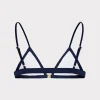 Jumpsuits & Rompers-MILLY Amalfi Color Block Bikini Top Navy Multi