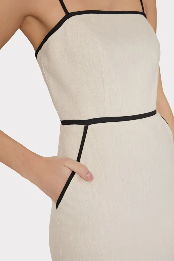 amara_linen_contrast_midi_2-2.webp Cocktail Dresses-MILLY Amara Linen Contrast Midi Dress Natural