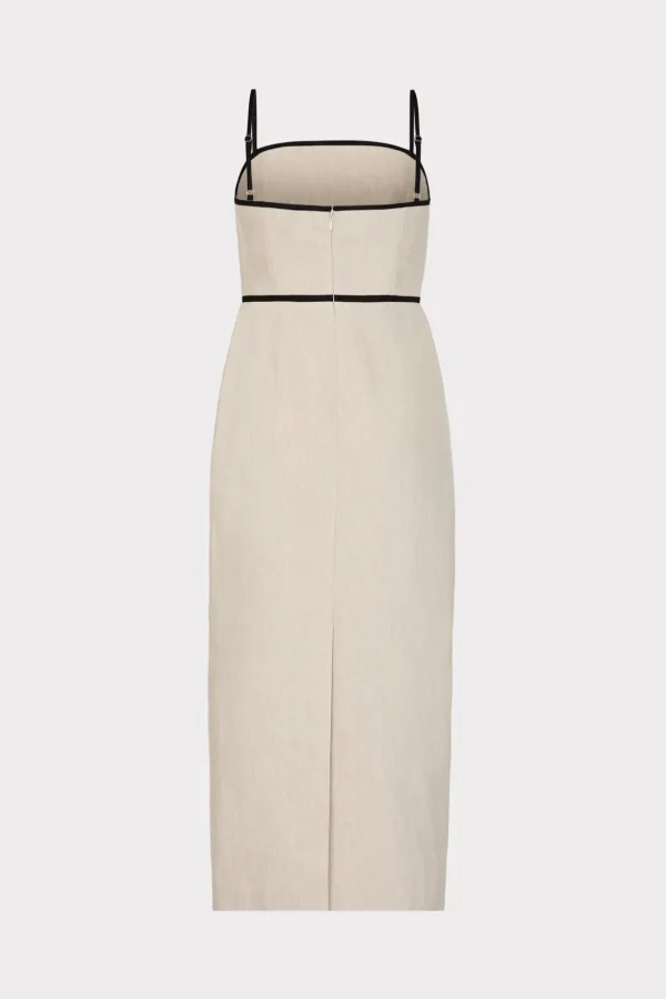 amara_linen_contrast_midi_3-2.webp Cocktail Dresses-MILLY Amara Linen Contrast Midi Dress Natural