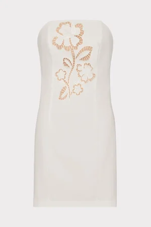 White Dresses-MILLY Angel Carnation Cady Dress Ecru
