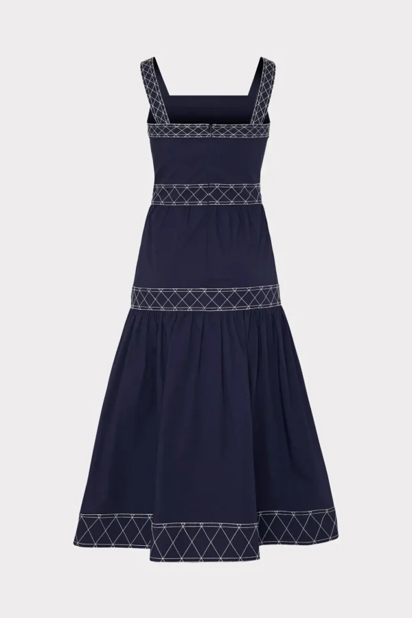 annette_poplin_midi_dress_1-1.webp Sundresses-MILLY Annette Poplin Midi Dress Navy