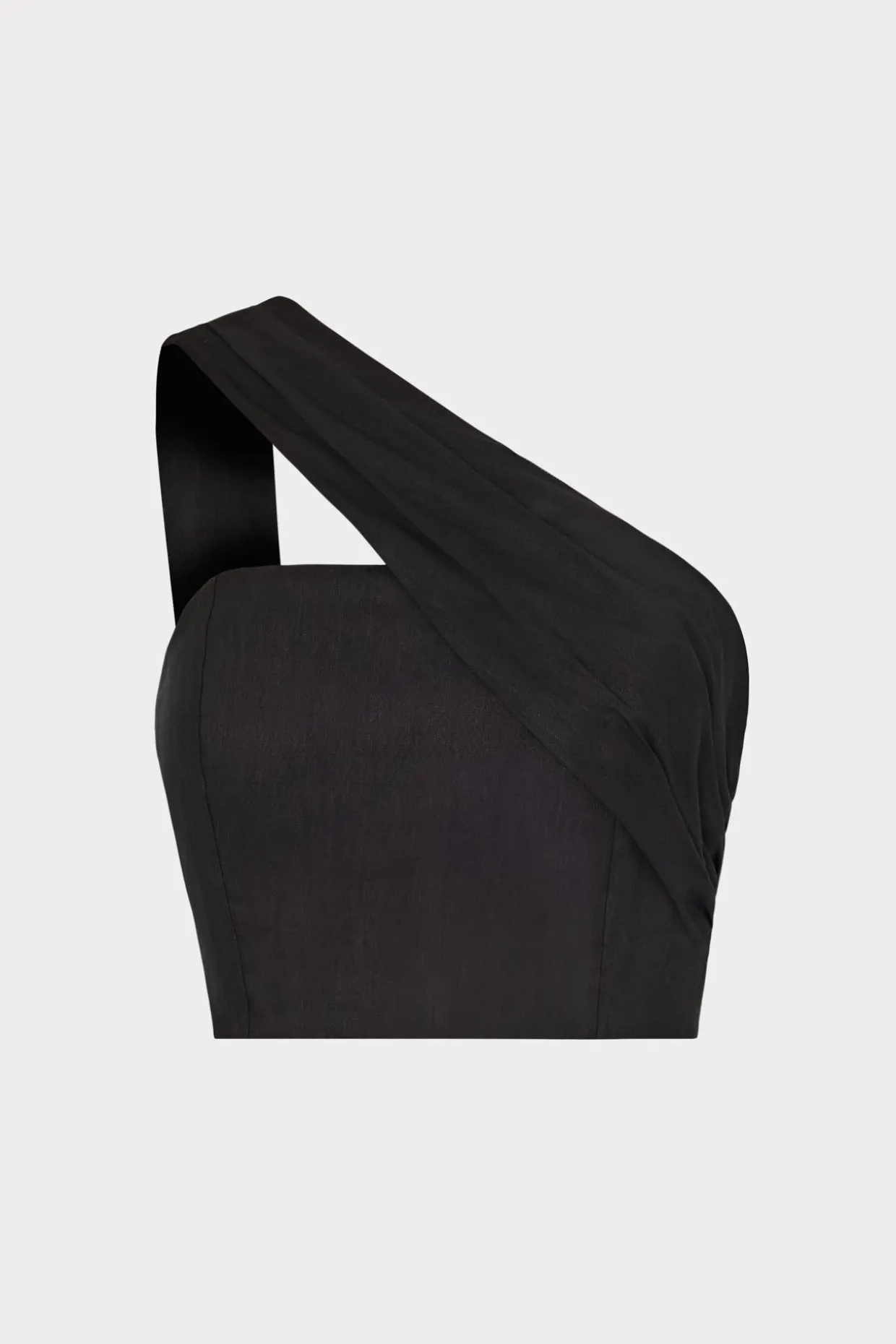 arantza_draped_one_should_0-1.webp Jumpsuits & Rompers-MILLY Arantza Draped One Shoulder Top Black