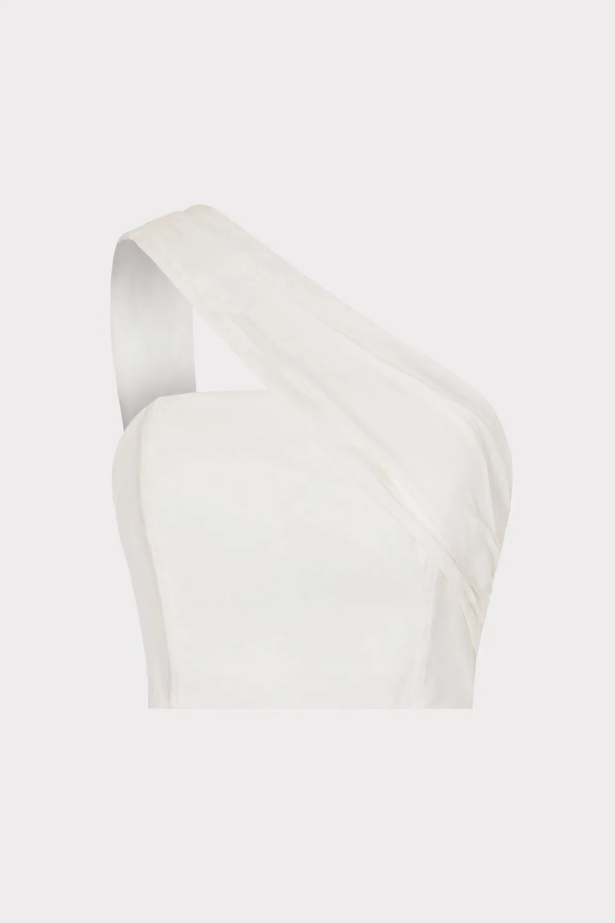 Jumpsuits & Rompers-MILLY Arantza Draped One Shoulder Top White