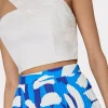 Jumpsuits & Rompers-MILLY Arantza Draped One Shoulder Top White