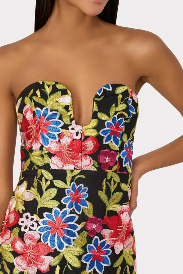 Guest Of Dresses-MILLY Artem Spanish Garden Embroidery Dress Red Multi