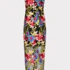 Guest Of Dresses-MILLY Artem Spanish Garden Embroidery Dress Red Multi
