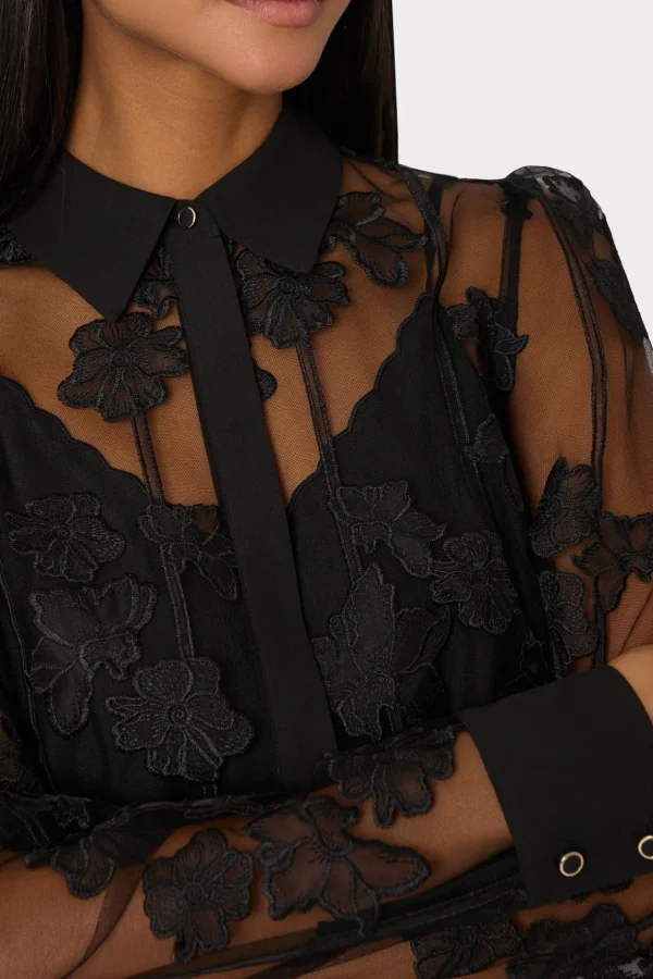 ashton_d_butterfly_embroi_2-1.webp Tops-MILLY Ashton 3D Butterfly Embroidery Blouse Black