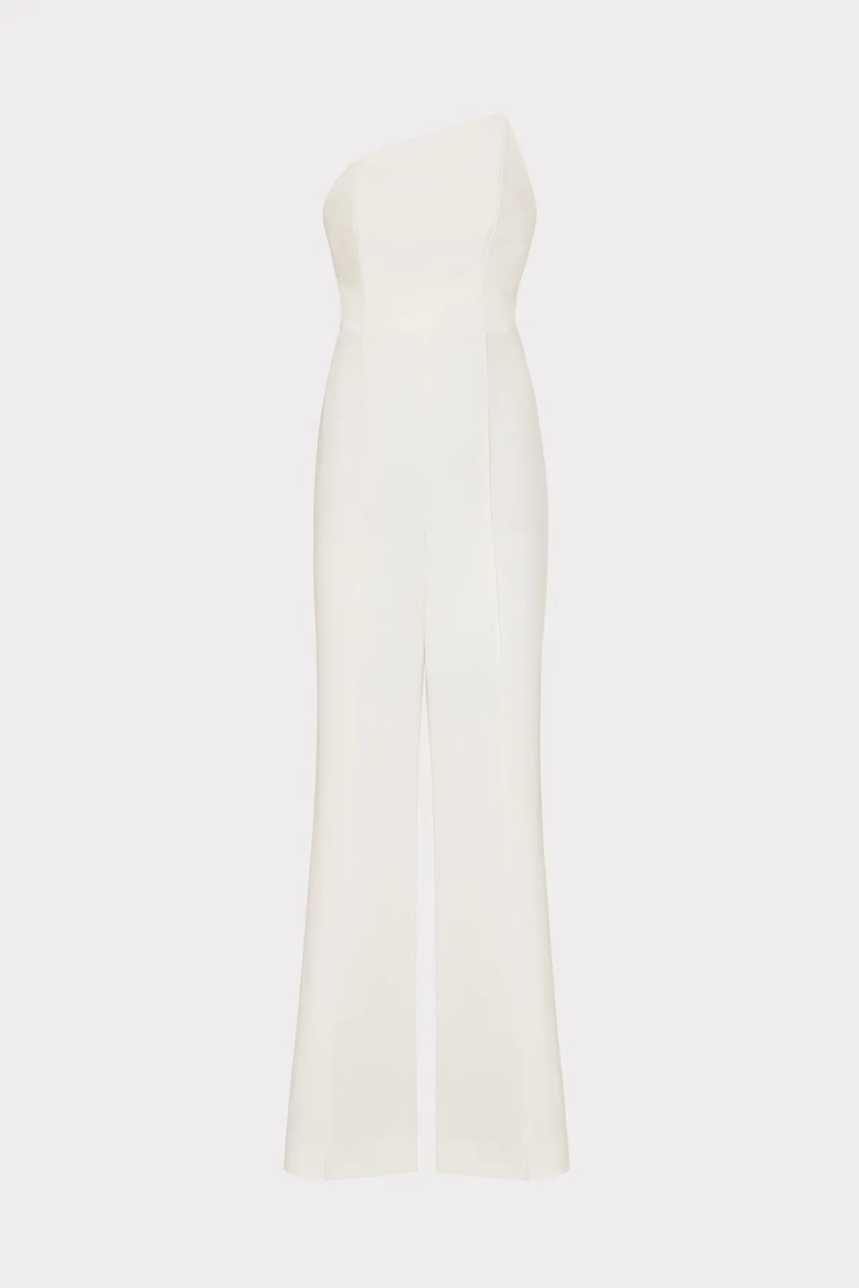 Jumpsuits & Rompers-MILLY Atlas Cady One Shoulder Jumpsuit Ecru