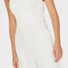 Jumpsuits & Rompers-MILLY Atlas Cady One Shoulder Jumpsuit Ecru