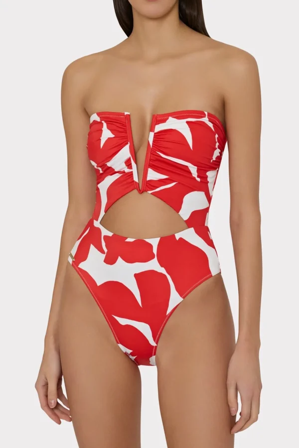 beach_diva_grand_foliage__1.webp One Piece Swimsuits-MILLY Beach Diva Grand Foliage Printed One Piece Red/White