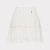 Jumpsuits & Rompers-MILLY Beaded Cotton Voile Skirt White