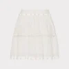 Jumpsuits & Rompers-MILLY Beaded Cotton Voile Skirt White