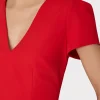 Mini Dresses-MILLY Cady Atalie Dress Red
