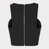 cady_sleeveless_crop_top_3-4.webp Tops-MILLY Cady Sleeveless Crop Top Black