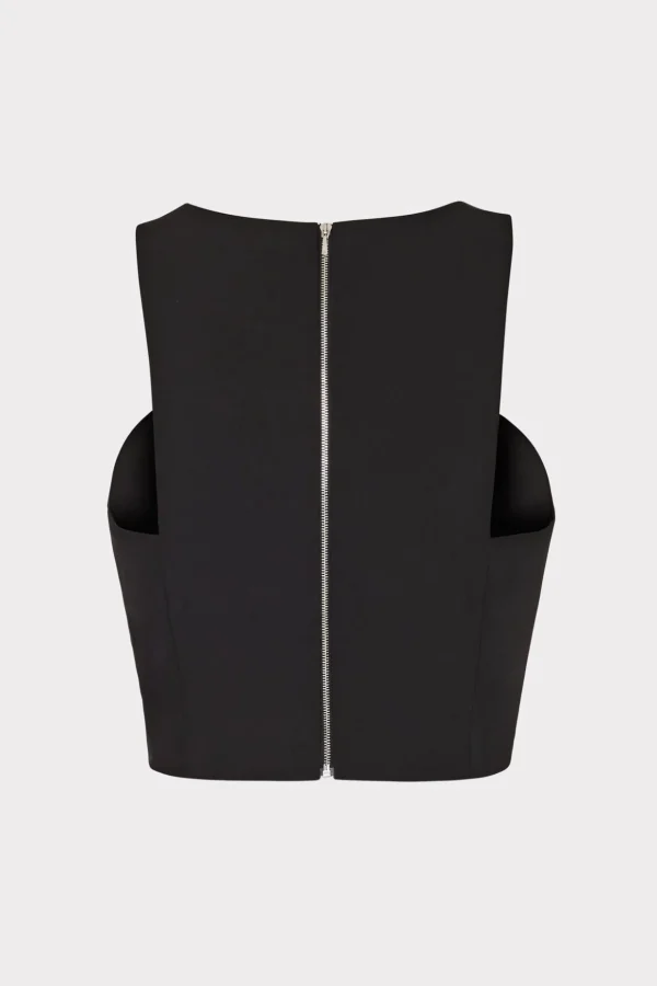cady_sleeveless_crop_top_3.webp Jumpsuits & Rompers-MILLY Cady Sleeveless Crop Top Black