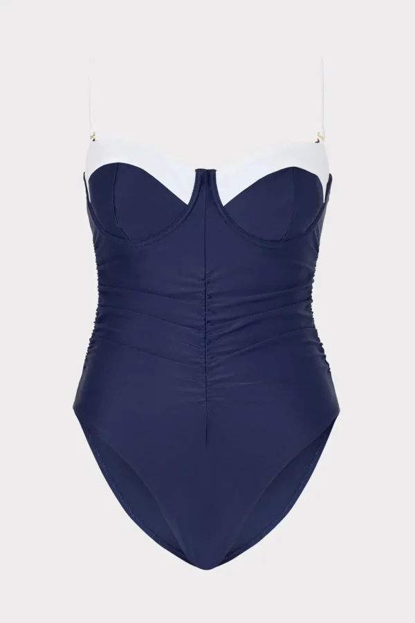 color_block_ruched_one_pi_0-1.webp Jumpsuits & Rompers-MILLY Color Block Ruched One Piece Navy/White