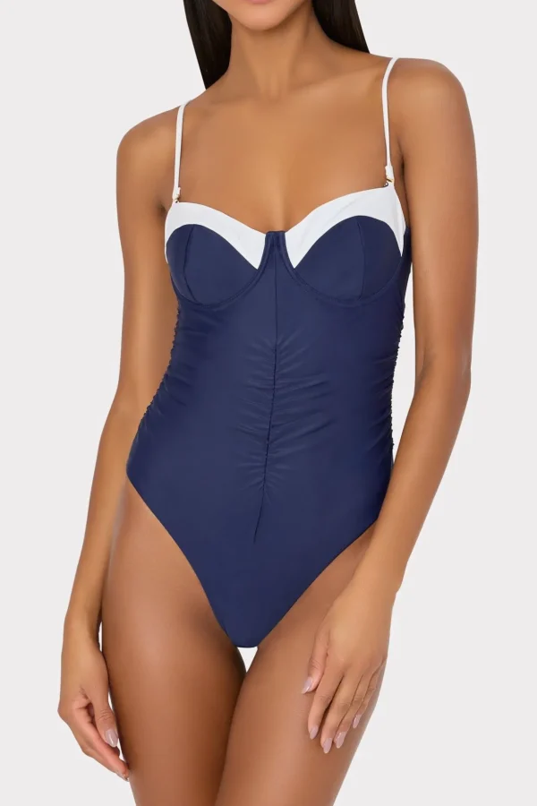 color_block_ruched_one_pi_1-1.webp Jumpsuits & Rompers-MILLY Color Block Ruched One Piece Navy/White