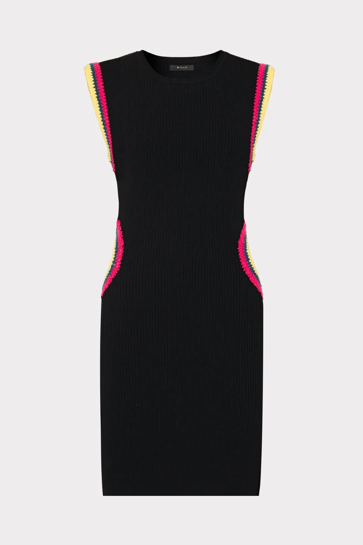 crochet_cut_out_mini_dres_0-1.webp Sweaters & Knits-MILLY Crochet Cut Out Mini Dress Black Multi