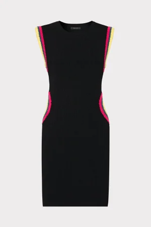 crochet_cut_out_mini_dres_0-4.webp Mini Dresses-MILLY Crochet Cut Out Mini Dress Black Multi