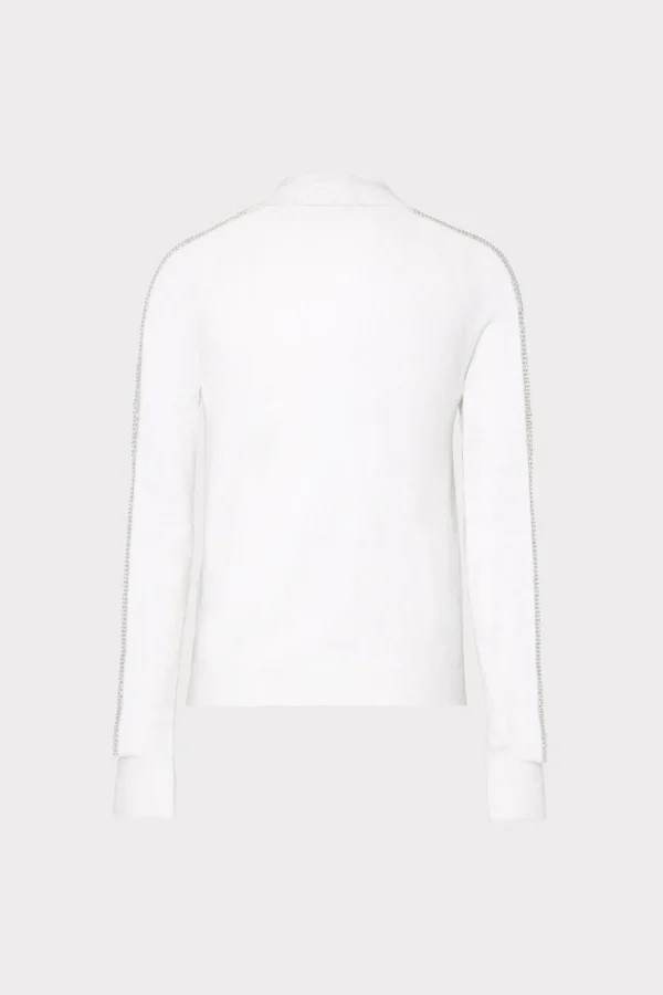 Tops-MILLY Crystal Racer Turtleneck Ecru