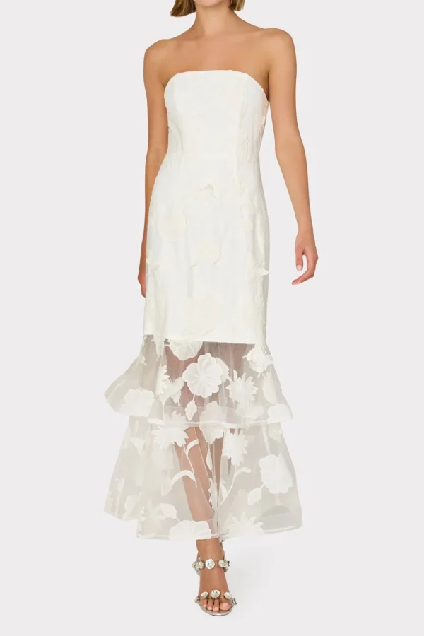 d_butterfly_embroidery_st_1-2.webp White Dresses-MILLY 3D Butterfly Embroidery Strapless Dress White
