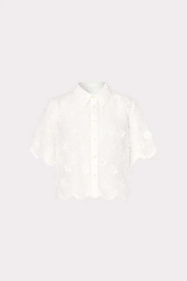 d_floral_cotton_eyelet_bu_0.webp Cover-Ups-MILLY 3D Floral Cotton Eyelet Button Up Top White