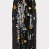 Skirts-MILLY 3D Floral Sequins Skirt Black Multi