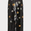 Skirts-MILLY 3D Floral Sequins Skirt Black Multi