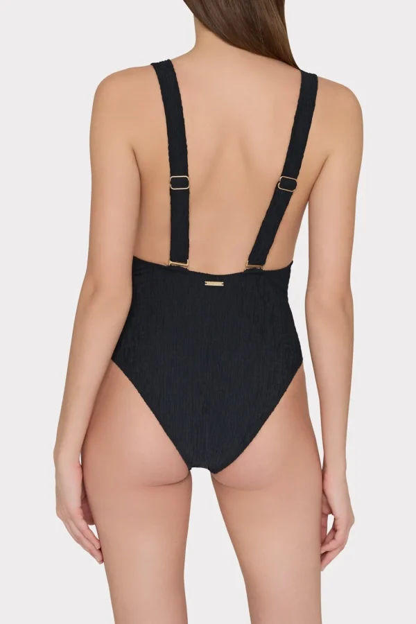 deep_dive_one_piece_with__2-1.webp Jumpsuits & Rompers-MILLY Deep Dive One Piece With Smocking Black