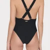 deep_dive_one_piece_with__3-1.webp Jumpsuits & Rompers-MILLY Deep Dive One Piece With Smocking Black