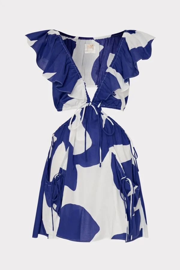 delilah_grand_foliage_dre_0.webp Cover-Ups-MILLY Delilah Grand Foliage Dress Navy/White