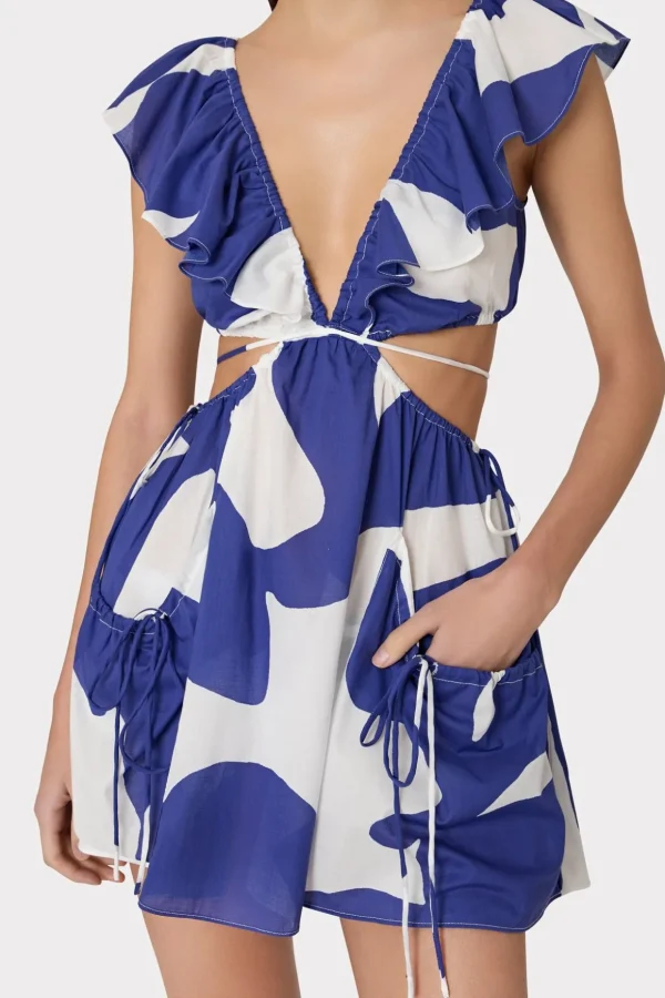 delilah_grand_foliage_dre_2-1.webp Jumpsuits & Rompers-MILLY Delilah Grand Foliage Dress Navy/White