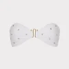 Jumpsuits & Rompers-MILLY Diamond Heat Set Bandeau Bikini Top White