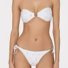 Jumpsuits & Rompers-MILLY Diamond Heat Set Bandeau Bikini Top White