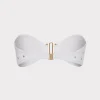 Jumpsuits & Rompers-MILLY Diamond Heat Set Bandeau Bikini Top White