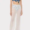 Jumpsuits & Rompers-MILLY Diamond Jacquard Coverup Pants White/Gold